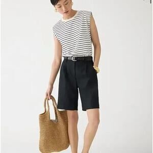 NWT J. Crew Structured Muscle T-shirt in Stripe Mariner Cotton XXS